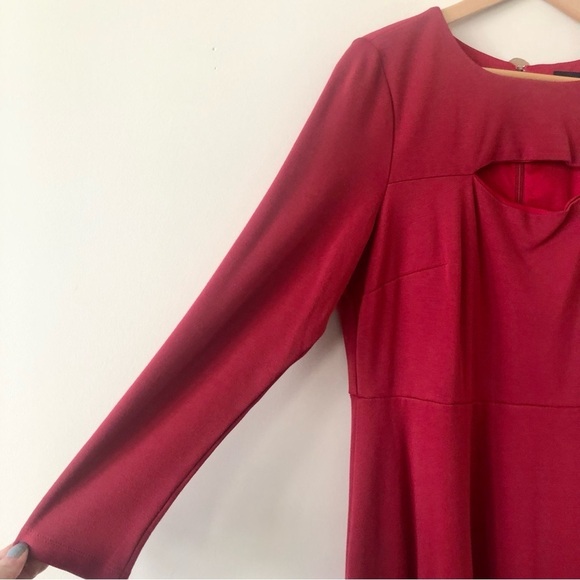 Eloquii Red key hole fit and flare dress size 14 - Picture 3 of 6